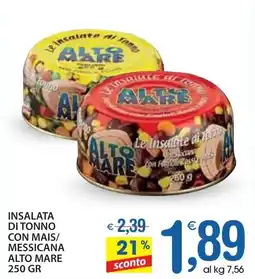 Qui Discount Insalata di tonno con mais/ messicana ALTO MARE offerta