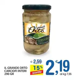 Qui Discount Il grande orto carciofi interi offerta