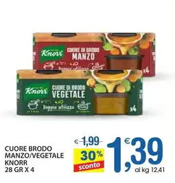 Qui Discount Cuore brodo manzo/vegetale KNORR offerta