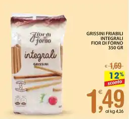 Qui Discount Grissini friabili integrali FIOR DI FORNO offerta