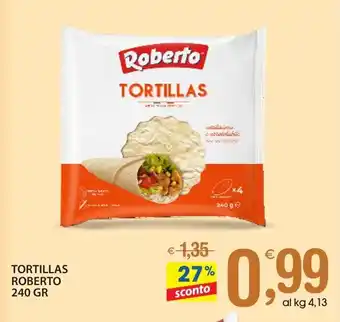 Qui Discount Tortillas ROBERTO offerta
