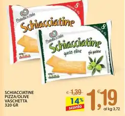 Qui Discount Schiacciatine pizza/olive vaschetta offerta