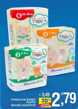 Qui Discount Pannolini bimbo poppis misure assortite offerta
