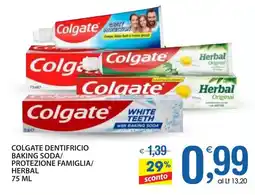 Qui Discount Colgate dentifricio baking soda/ protezione famiglia/ herbal offerta