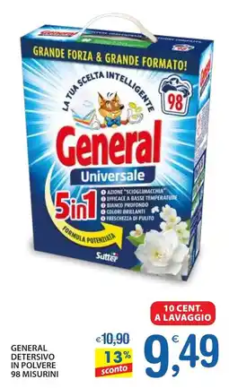 Qui Discount General detersivo in polvere 98 misurini offerta