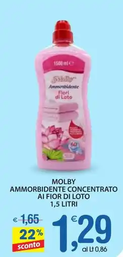 Qui Discount Molby ammorbidente concentrato ai FIOR DI LOTO offerta