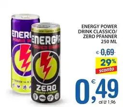 Qui Discount Energy power drink classico/ zero PFANNER offerta
