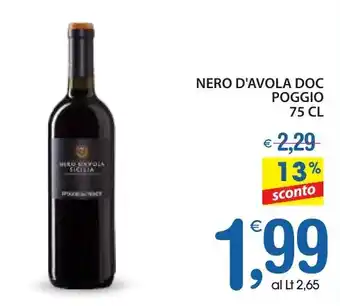 Qui Discount Nero d'avola doc poggio offerta