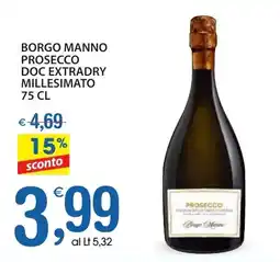 Qui Discount Borgo manno prosecco doc extradry millesimato offerta