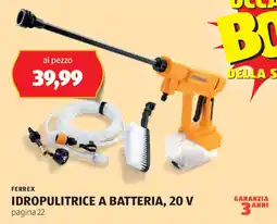 ALDI Ferrex idropulitrice a batteria, 20 v offerta