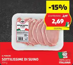 ALDI Il podere sottilissime di suino offerta