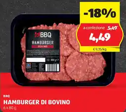ALDI Bbq hamburger di bovino offerta