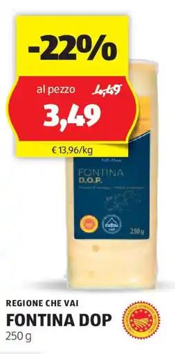 ALDI Regione che vai fontina dop offerta