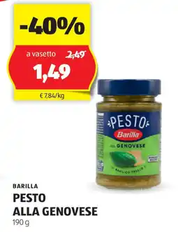 ALDI Barilla pesto alla genovese offerta