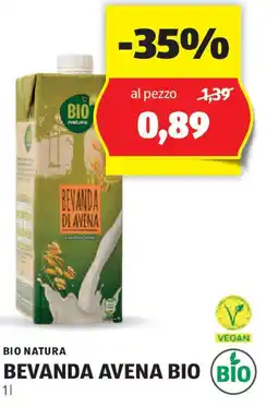 ALDI Bio natura bevanda avena bio offerta