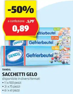 ALDI Tandil sacchetti gelo offerta