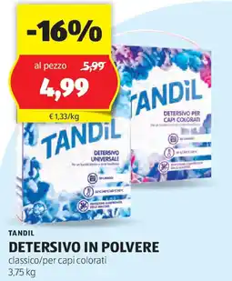 ALDI Tandil detersivo in polvere offerta