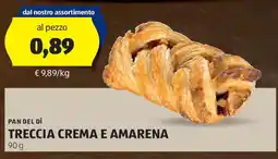 ALDI Pan del dì treccia crema e amarena offerta