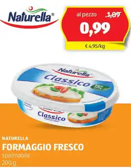 ALDI Naturella formaggio fresco offerta