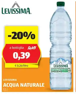 ALDI Levissima acqua naturale offerta