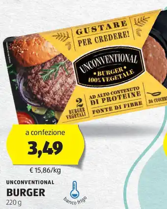 ALDI Unconventional burger offerta