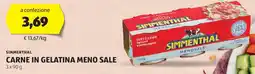 ALDI Simmenthal carne in gelatina meno sale offerta