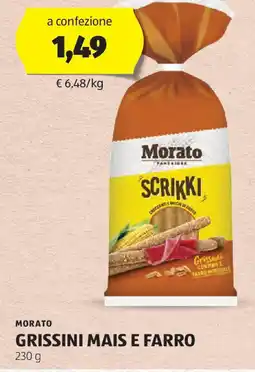 ALDI Morato grissini mais e farro offerta