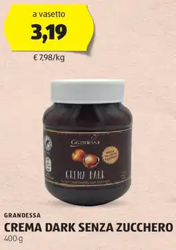 ALDI Grandessa crema dark senza zucchero offerta