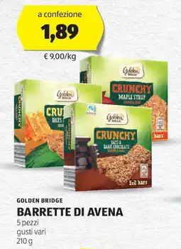 ALDI Golden bridge barrette di avena offerta