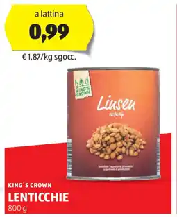 ALDI King's crown lenticchie offerta