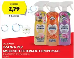 ALDI Coccolatevi essenza ambiente e detergente universale offerta