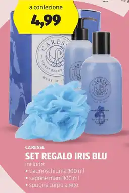 ALDI Caresse set regalo iris blu offerta