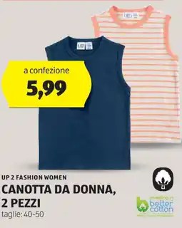 ALDI Up 2 fashion women canotta da donna, 2 pezzi offerta