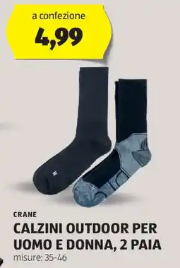 ALDI Crane calzini outdoor per uomo e donna, 2 paia offerta