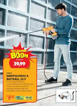 ALDI Ferrex idropulitrice a batteria, 20 v offerta