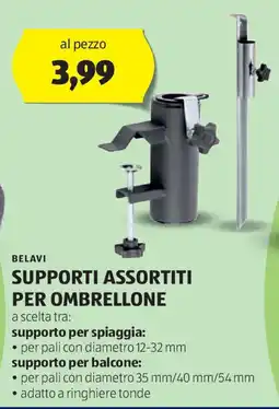ALDI Belavi supporti assortiti per ombrellone offerta