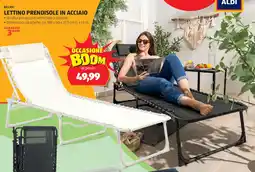 ALDI Belavi lettino prendisole in acciaio offerta