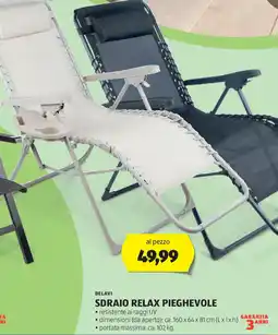 ALDI Belavi sdraio relax pieghevole offerta