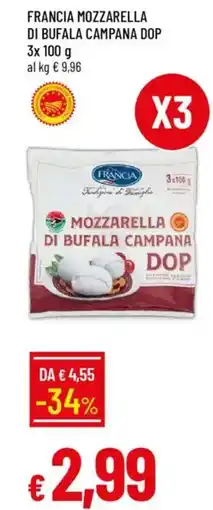 IperFamila Francia mozzarella di bufala campana dop offerta