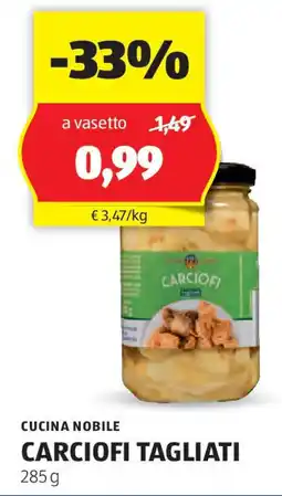 ALDI Cucina nobile carciofi tagliati offerta