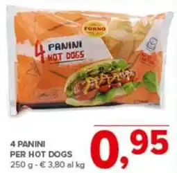 Todis 4 panini per hot dogs offerta