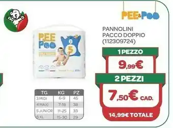 Bimbo Store Pee & poo pannolini pacco doppio offerta