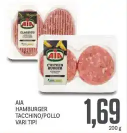 Supermercati Piccolo Aia hamburger tacchino/pollo vari tipi offerta