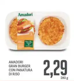 Supermercati Piccolo Amadori gran burger con panatura di riso offerta