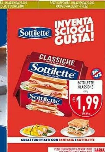 Pim Supermercati Sottilette offerta