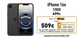 Unieuro iPhone 16e offerta