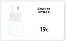 Unieuro Alimentatore 20W USB-C offerta