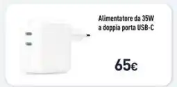 Unieuro Alimentatore da 35W a doppia porta USB-C offerta