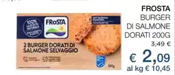Coop FROSTA BURGER DI SALMONE DORATI 200G offerta