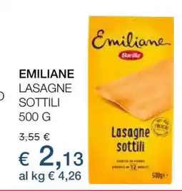 Coop EMILIANE LASAGNE SOTTILI 500 G offerta